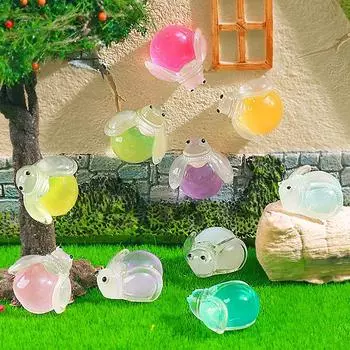 10 шт./компл. смоляные аксессуары светящийся мини светлячок микро ландшафтный орнамент наружный светящийся миниатюрный мох украшение для дома оранжевый