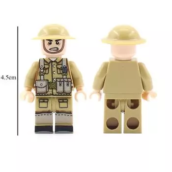 10 шт./компл., солдаты британской армии времен Второй мировой войны, военное оружие, фигурки пистолетов, детали, блоки, сборка, модель, строительные наборы, игрушки 10PCS