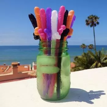 10 шт./компл. соломинки для питья пениса, сувениры для вечеринки, декор для девичника на ночь