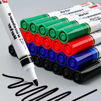 10 шт./компл. стираемый маркер для белой доски маркер для школьной доски мел для стекла керамика офис школьный художественный маркер канцелярские принадлежности чёрный