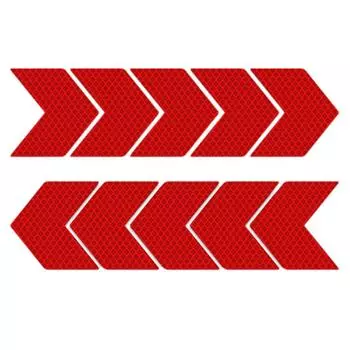 10 шт./компл. светоотражающие наклейки на бампер автомобиля, предупреждающие светоотражающие полосы безопасности автомобиля, N5E4 Green-10pcs