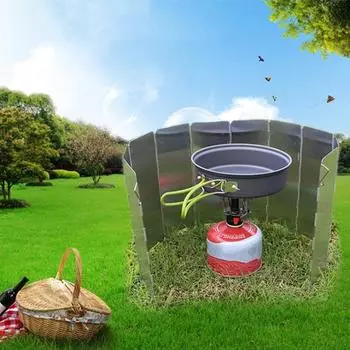 10 шт./компл., ветрозащитный экран для пикника, газовая плита, ветрозащитный экран, складная горелка