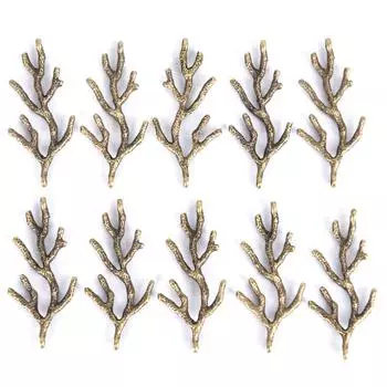 10 шт./компл., винтажные ветки из сплава, подвески, подвески, ювелирные изделия, поиск рукоделия, изготовление ремесел