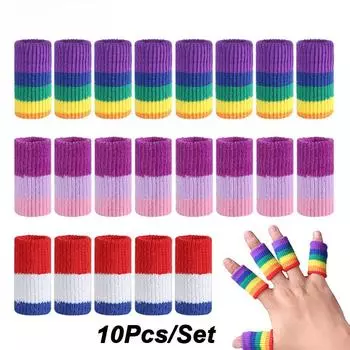 10 шт./компл., защита для рукавов для пальцев, спортивная скоба для большого пальца, поддержка эластичной накладки для большого пальца