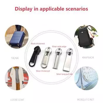 10 шт. комплект для ремонта молний универсальная металлическая мгновенная замена молнии для рюкзака багажника исправление скользящих зубцов головки молнии