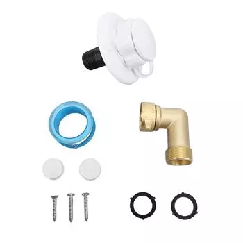 10 шт. комплект для заливки воды в автофургон из латуни с соединительным разъемом для шланга и обратного клапана для автодома Trail 45°