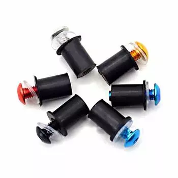 10 шт./комплект мотоциклетные M5 15 мм метрические резиновые гайки для ветрового стекла обтекатель анодированный алюминиевый мотоциклетные винты болты чёрный