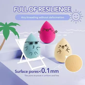 10 шт./комплект, набор спонжей для макияжа, мягкие красочные косметические пуховки, пудра, тональный крем, косметический инструмент, оптовая продажа, женский косметический инструмент для макияжа