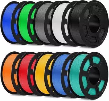 10 шт. комплект нити для 3D-принтера, нить PLA Plus 10 кг 1,75 мм, аккуратно намотанная нить для большинства 3D-принтеров, катушка 1 кг, отправка случайным образом