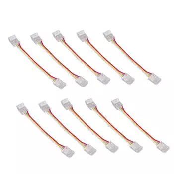 10 шт. комплект соединителей для светодиодной ленты 3Pin 10 мм быстрое соединение сильная совместимость COB световая лента