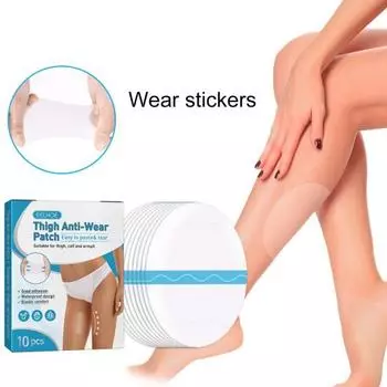 10 шт./кор., антинатирающие подушечки, хорошая липкость, сильная воздухопроницаемость, одноразовые, впитывающие пот, антифрикционные подушечки до бедра для женщин белый