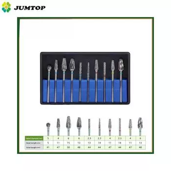 10 шт./кор. Набор стоматологических твердосплавных сверл HP 2,35 мм 135 автоклавируемый универсальный шлифовальный/удаляющий/полировальный стоматологический инструмент 20240518C-type A серебряный