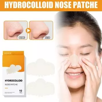 10 шт./кор. пластырь от черных точек, удобный компактный гидроколлоидный пластырь для ухода за носом со значительным эффектом для дома 10 pcs