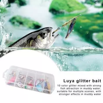 10 шт./кор. рыболовная блесна с острым крючком, металлический спиннинг с блестками, дальний заброс, красочная блесна