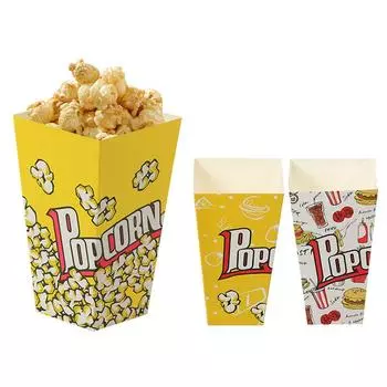 10 шт. коробка для попкорна, контейнер для закусок, одноразовая упаковка для еды, бумажный стаканчик, ведро, тематический органайзер для десертов на день рождения other