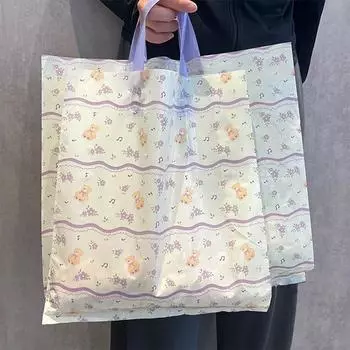 10 шт. косметический подарочный пакет для хранения упаковочная сумка удобная для переноски сумка для одежды новый пластиковый пакет маленький свежий пластиковый коммерческий 25*30*9