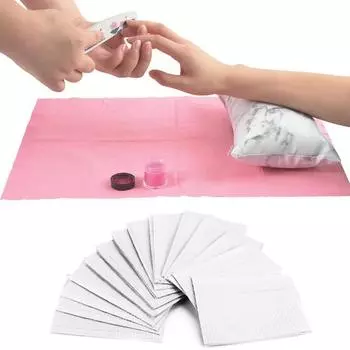 10 шт. коврик для стола для дизайна ногтей, водонепроницаемые полотенца для покрытия стола для маникюра, принадлежности для салона белый