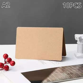 10 шт. крафт-бумага пустые поздравительные открытки складные многоцелевые жесткие бумажные открытки свадебные праздничные конверты открытки пригласительные открытки