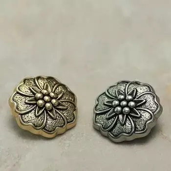 10 шт. Красивые цветочные пуговицы 18/23 мм классические цветочные металлические пуговицы на ножке зимние швейные принадлежности для свитеров и пальто 18mm