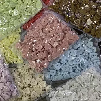 10 шт. Красивые керамические пуговицы, прочные, гладкие, керамические, в форме сердца, с 2 отверстиями, швейные принадлежности 12mm чёрный