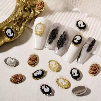10 шт. Красивые непадающие продолговатые украшения для ногтей, искусственные кошачьи глаза, драгоценные камни, стразы, подвески для салона