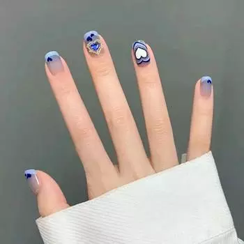 10 шт. Красивые потрясающие визуальные эффекты долговечные украшения для ногтей сплав аксессуары для шарма в форме сердца принадлежности разноцветный