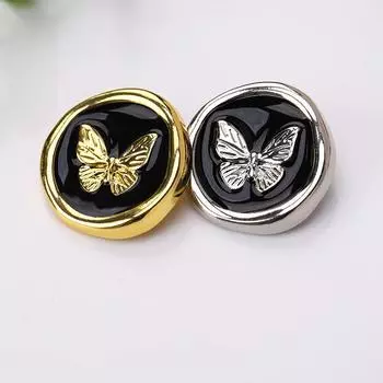 10 шт. красивые пуговицы-бабочки 15/18/23 мм модные металлические пуговицы с хвостовиком аксессуары для шитья одежды 15mm золотой