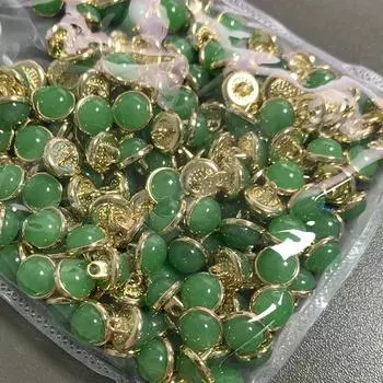 10 шт. Красивые пуговицы на ножке с драгоценными камнями, круглые, маленькие металлические пуговицы, швейные принадлежности 15mm