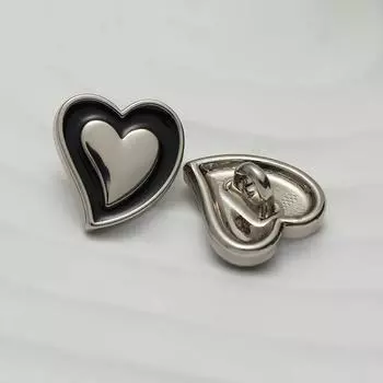 10 шт. Красивые пуговицы в форме сердца 11 мм маленькие серебристые металлические пуговицы на ножке женские аксессуары для одежды 11mm