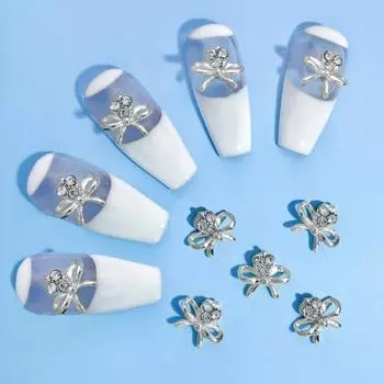 10 шт. Красивые трехмерные антивыцветающие украшения для ногтей 2023 г. Стразы-банты в виде морской звезды для салона красоты A