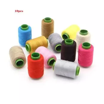 10 шт. красочная швейная нить 302, маленькая рулонная нить, нить для ручного ремонта, черная нить, белая нить, полиэфирная нить для шитья одежды и одежды 10pcs