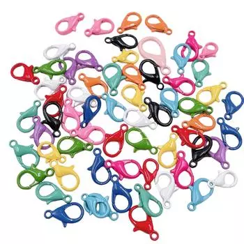 10 шт. красочная застежка-лобстер DIY ювелирные аксессуары ручной работы металлический лак застежка-лобстер оптовая продажа ожерелье браслет соединение застежка Mixed color