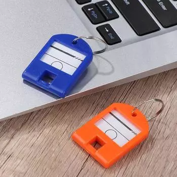 10 шт. красочный брелок для ключей, ярлык для ключей, идентификационное имя, номер телефона, маркер, бирка для багажа зелёный