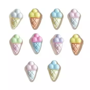 10 шт. Красочный Шарм Мороженое Ручной Работы Мини Украшение Заколка для Волос Рюкзак