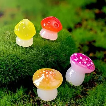 10 шт. креативная ночная свеча имитация гриба фигурка животное модель мох микропейзаж домашний декор миниатюрный орнамент 16