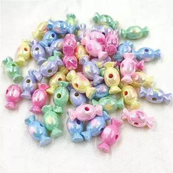 10 шт., креативные блестящие акриловые бисеры с УФ-покрытием, DIY ювелирные аксессуары, конфеты, два цвета, свободные бусины, изготовление браслетов, мода ручной работы фиолетовый