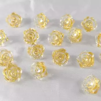 10 шт., креативные пуговицы с цветком розы, 12 мм, маленькие красивые акриловые пуговицы с хвостовиком розы, аксессуары для шитья одежды своими руками 12mm белый