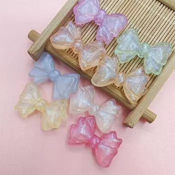 10 шт. креативные тонкие мерцающие бусины-бантики в виде русалки с вертикальным отверстием для самостоятельного изготовления ожерелий, сережек, аксессуаров из материалов ручной работы шампанского