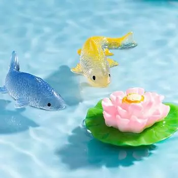 10 шт. креативные высококачественные украшения в виде рыбок кои, красочные милые украшения в виде микроландшафта кои, украшения для аквариумов, аксессуары, подарки
