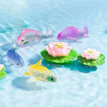 10 шт. креативные высококачественные украшения в виде рыбок кои, красочные милые украшения в виде микроландшафта кои, украшения для аквариумов, аксессуары, подарки