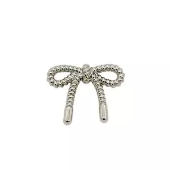 10 шт. креативных пуговиц-бантов, красивые золотые/серебряные металлические пуговицы-банты на ножке, пуговицы для блузки, юбки 15mm золотой