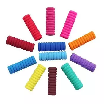 10 шт. креативный цветной чехол для карандаша EVA из ЭВА, детский противоизносный чехол для ручки, мягкий чехол для ручки, защита детской руки от письма