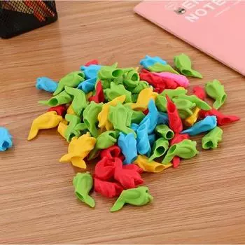 10 шт., креативный детский держатель для карандашей, коррекция ручки, инструмент для письма, захват осанки, рыба разноцветный