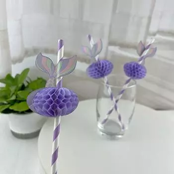 10 шт. креативный хвост русалки в виде сот из соломы под морскую вечеринку русалки декор