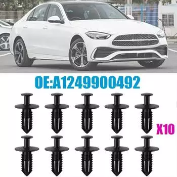 10 шт. крепеж для бампера крыла, накладки на колесную арку, зажимы для отделки брызговика, фиксированный зажим, заклепка для решетки радиатора для Mercedes-Benz C-класса BMW Opel