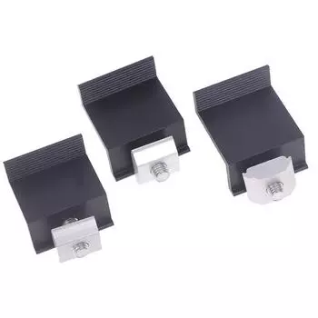 10 шт., крепежный зажим для крепления солнечной панели, регулируемый кронштейн, концевой и средний зажим, зажим для панели Pv для установки солнечной панели, аксессуары для установки Pv 35MM