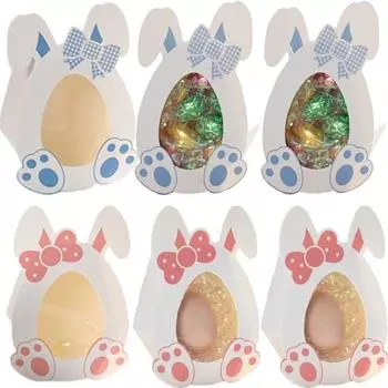 10 шт., кроличьи яйца, пасхальная подарочная коробка, подарочная упаковка для вечеринок, коробка для конфет, Счастливая Пасха
