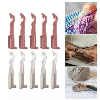 10 шт. крючки 22/40/48, детали вязальной машины, нитевдеватель для шерсти, пластиковые принадлежности и инструменты
