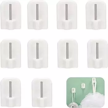 10 шт. крючки для держателей карнизов, держатели кронштейнов для карнизов, самоклеящиеся фиксированные кронштейны для карнизов, крючок для подвешивания