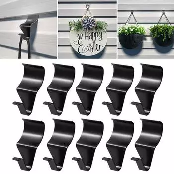 10 шт. крючки для хранения, нержавеющие, устойчивые к коррозии, не легко деформируются, полированная поверхность, простая установка, подвесной B чёрный